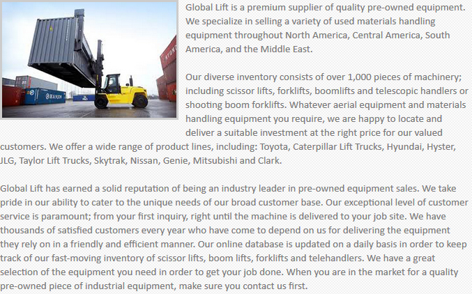 Global Lift Equipment Hayward